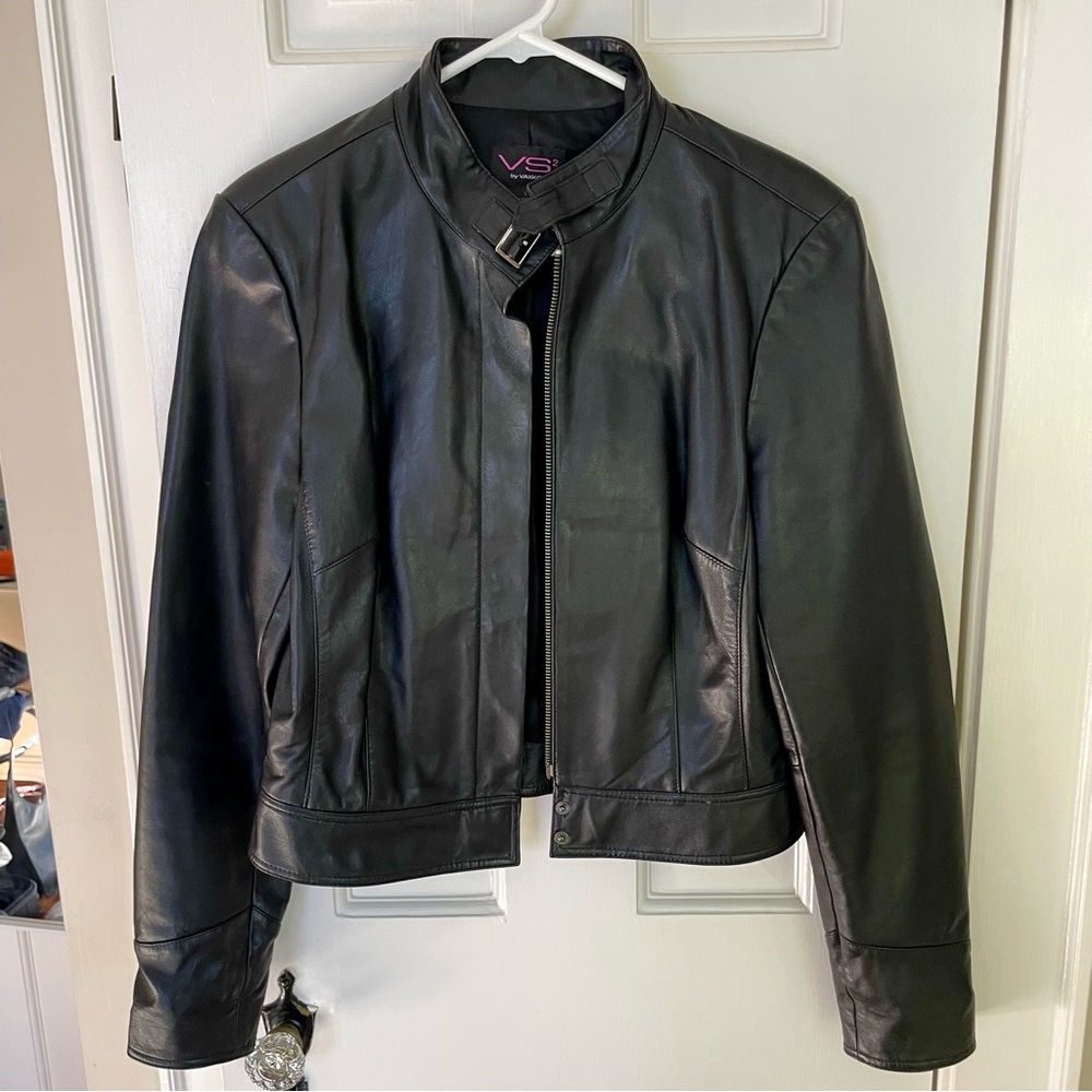 VS2 by Vakko Y2K 100% Lamb Leather Moto Jacket